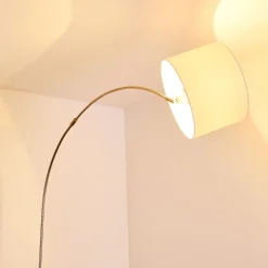 Lampadaire Wiby Nickel Mat, 1 Lumiere