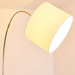 Lampadaire Wiby Nickel Mat, 1 Lumiere