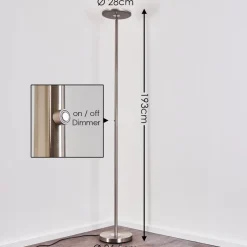 Lampadaire Wonsbek Led Nickel Mat, 1 Lumiere