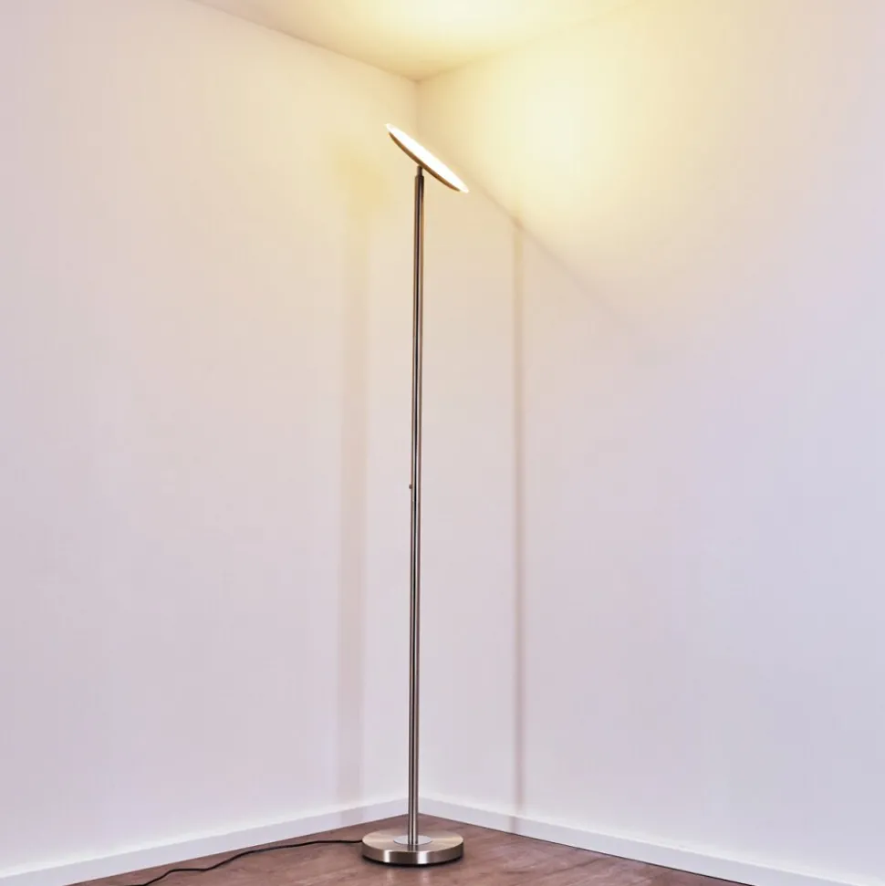 Lampadaire Wonsbek Led Nickel Mat, 1 Lumiere