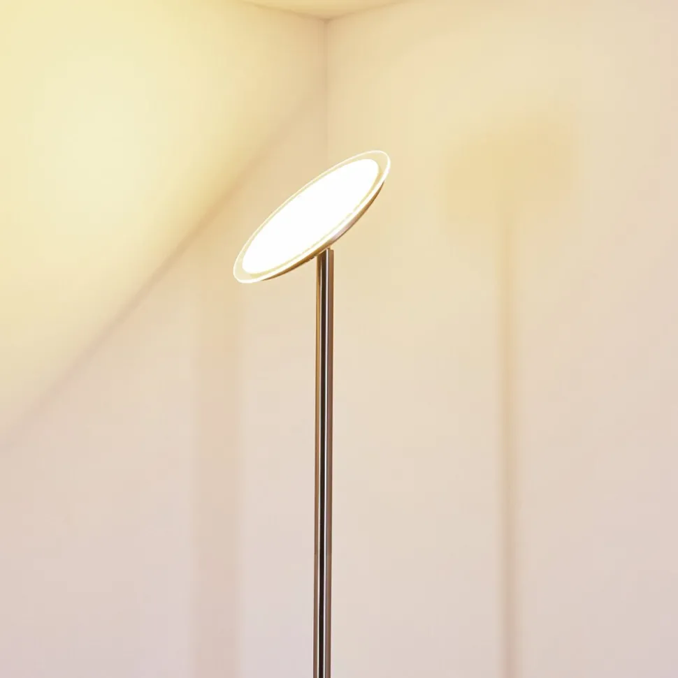 Lampadaire Wonsbek Led Nickel Mat, 1 Lumiere
