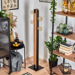 Lampadaire Yuma Ecru, Noir, 4 Lumieres