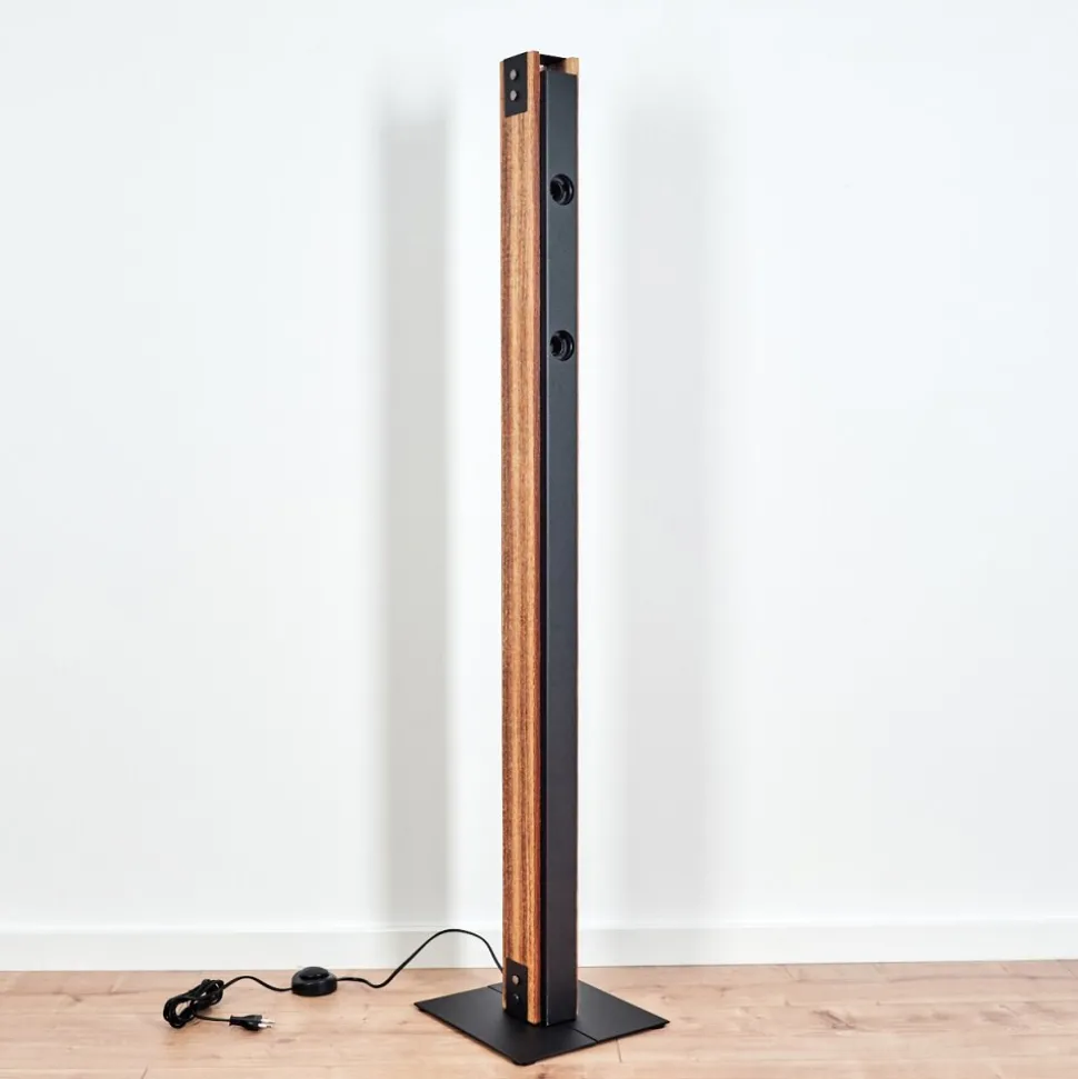 Lampadaire Yuma Ecru, Noir, 4 Lumieres