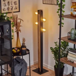 Lampadaire Yuma Ecru, Noir, 4 Lumieres