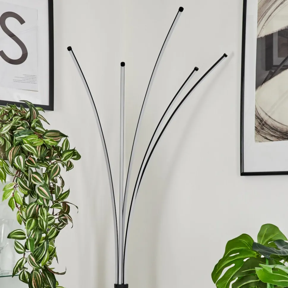 Lampadairebakersfield Led Noir, Blanc, 1 Lumiere