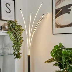 Lampadairebakersfield Led Noir, Blanc, 1 Lumiere