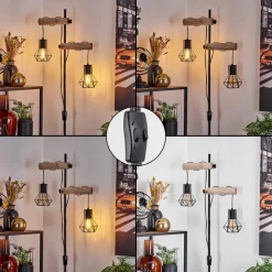 Lampadairebardhaman Ecru, Noir, 2 Lumieres
