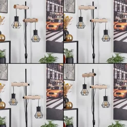 Lampadairebardhaman Ecru, Noir, 2 Lumieres