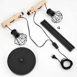 Lampadairebardhaman Ecru, Noir, 2 Lumieres