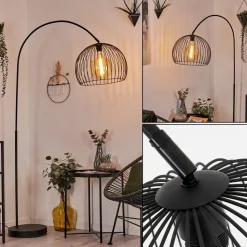 Lampadaireespairo Noir, 1 Lumiere