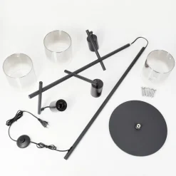 Lampadairegafa Noir, 3 Lumieres
