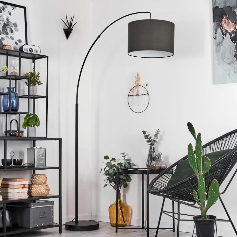 Lampadairegualdim Noir, 1 Lumiere