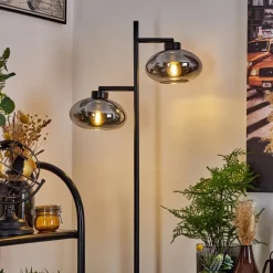 Lampadairehaikala Noir, 2 Lumieres