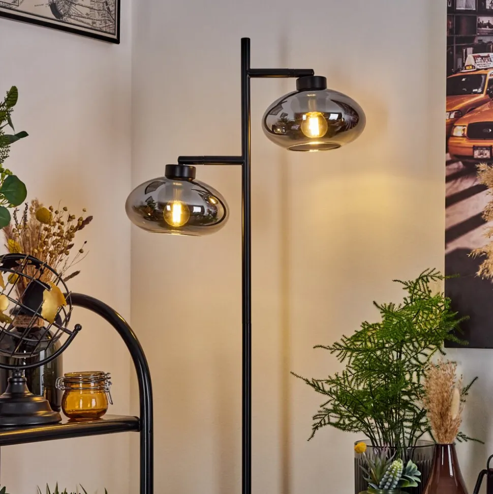 Lampadairehaikala Noir, 2 Lumieres