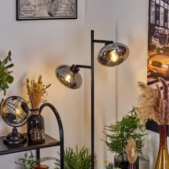 Lampadairehaikala Noir, 2 Lumieres