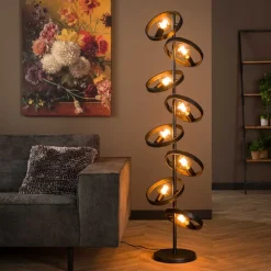 Lampadairehover Anthracite, 8 Lumieres