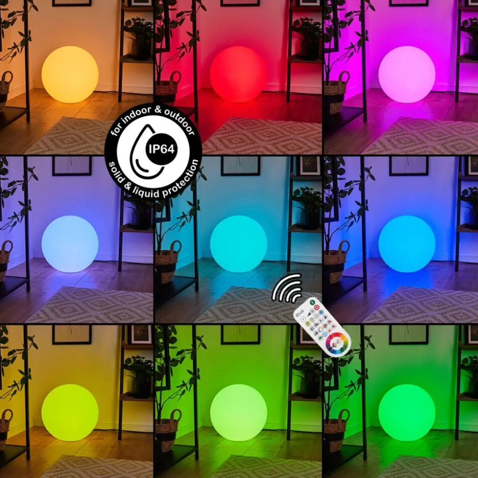 Lampadaireloural Led Nickel Mat, 1 Lumiere, Telecommandes, Changeur De Couleurs