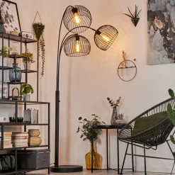 Lampadairemossay Noir, 3 Lumieres