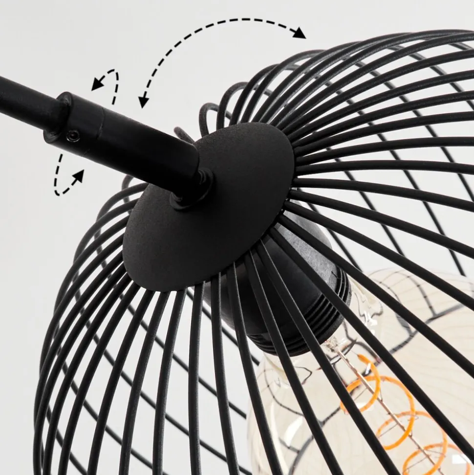 Lampadairemossay Noir, 3 Lumieres