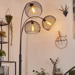 Lampadairemossay Noir, 3 Lumieres