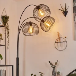 Lampadairemossay Noir, 3 Lumieres