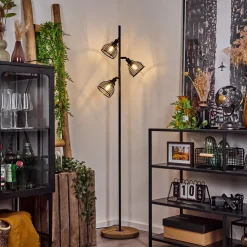 Lampadaireomba Ecru, Noir, 3 Lumieres