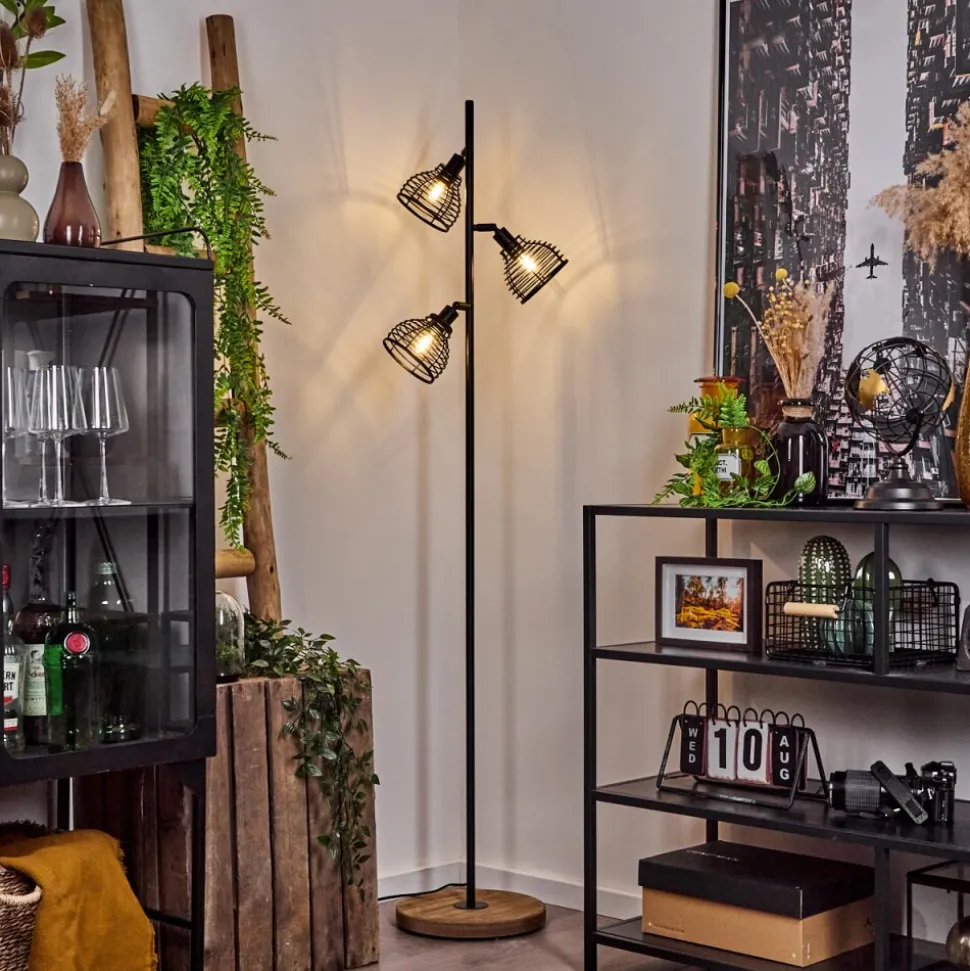 Lampadaireomba Ecru, Noir, 3 Lumieres