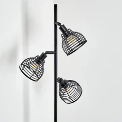 Lampadaireomba Ecru, Noir, 3 Lumieres