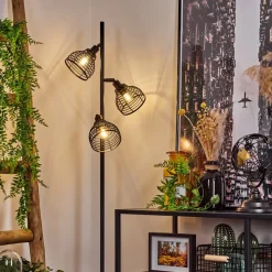 Lampadaireomba Ecru, Noir, 3 Lumieres