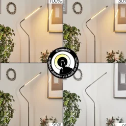 Lampadairereuland Led Nickel Mat, 1 Lumiere