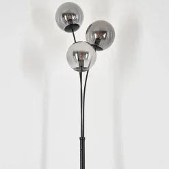 Lampadairesalamonde Noir, 3 Lumieres