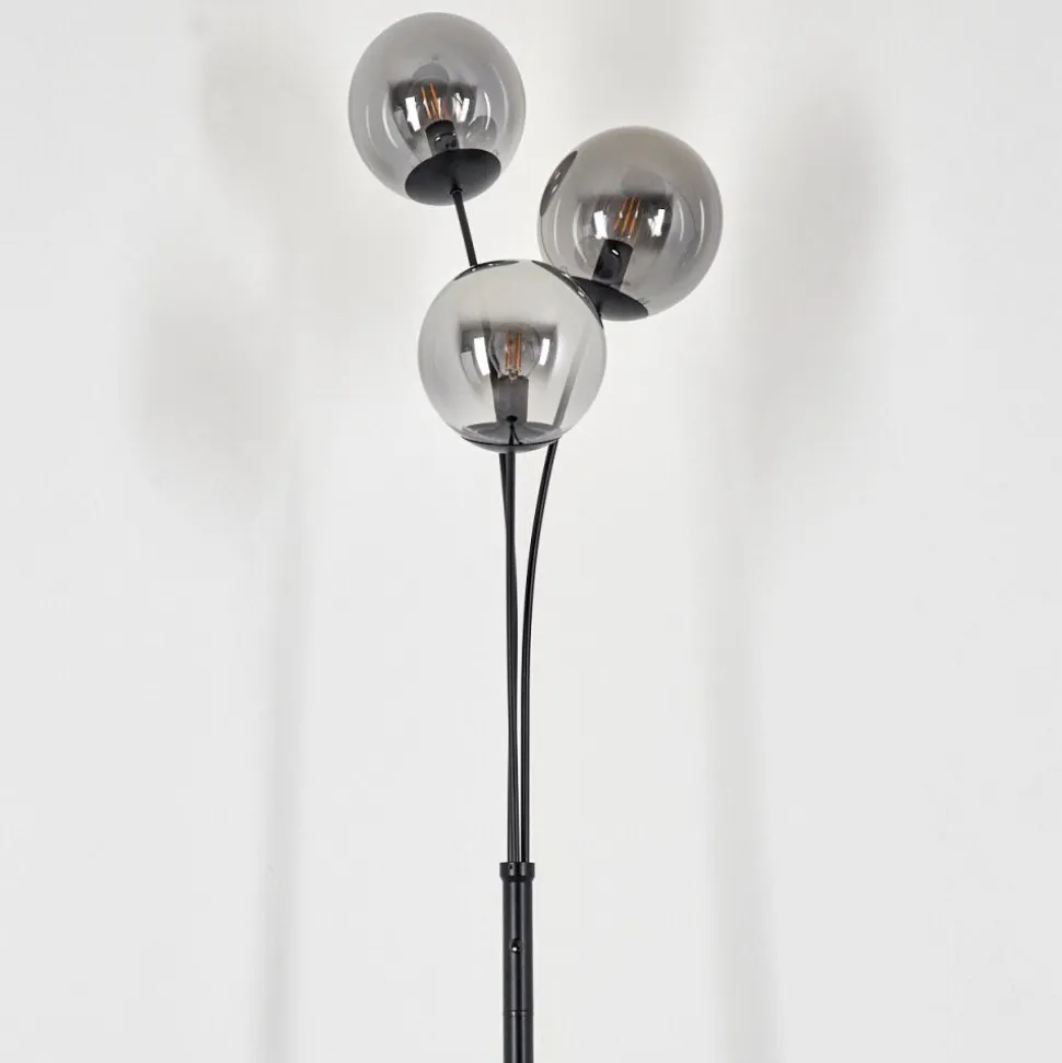 Lampadairesalamonde Noir, 3 Lumieres