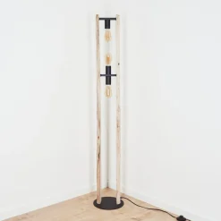 Lampadairesande Ecru, Noir, 3 Lumieres