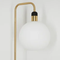 Lampadairetuvalu Laiton, Noir, 1 Lumiere