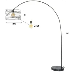 Lampe A Arc Laghalerveen Anthracite, 1 Lumiere