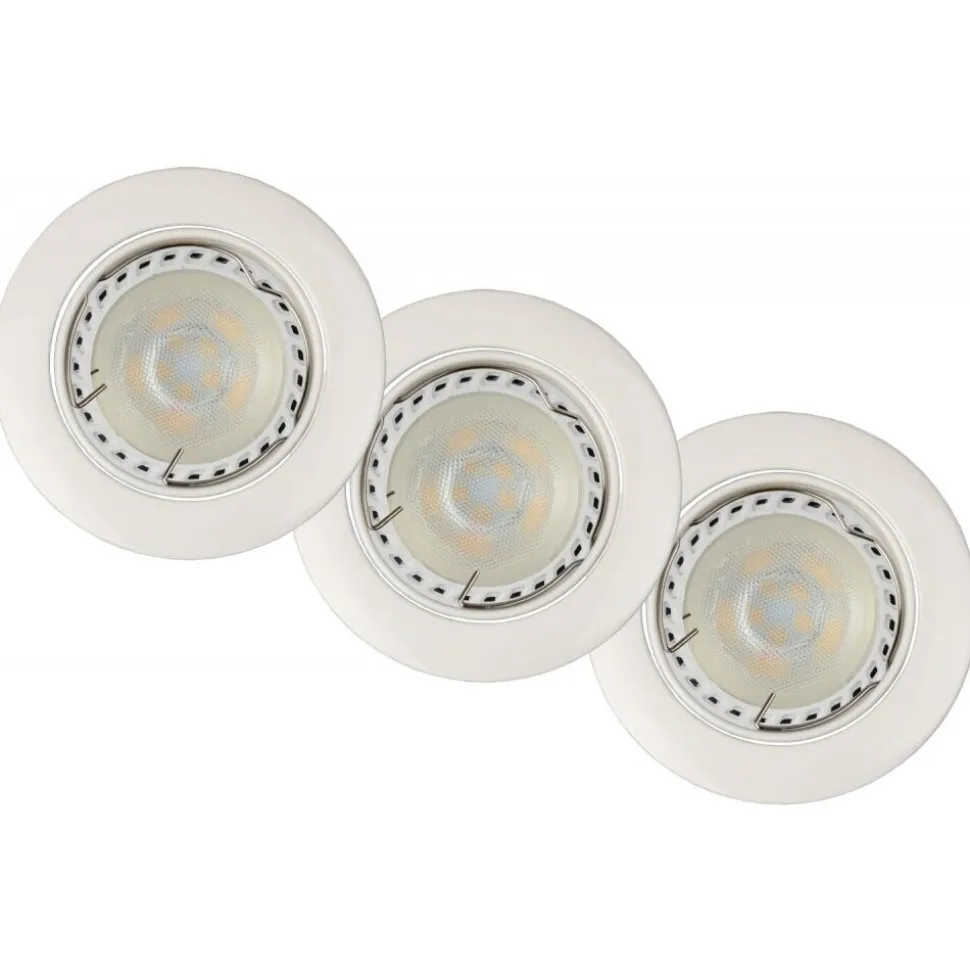 Lampe A Encastrer Lucide Focus Led Gris, 3 Lumieres
