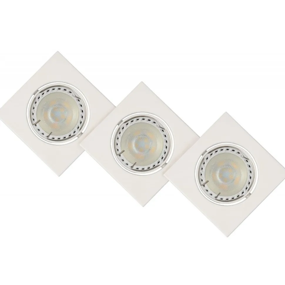 Lampe A Encastrer Lucide Focus Led Gris, 3 Lumieres