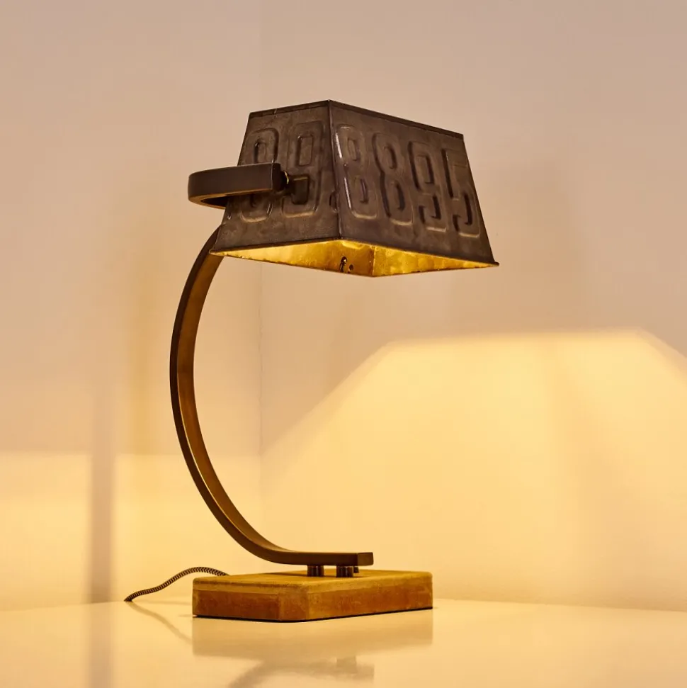 Lampe A Poser Anvik Brun, Gris, Rouille, 1 Lumiere