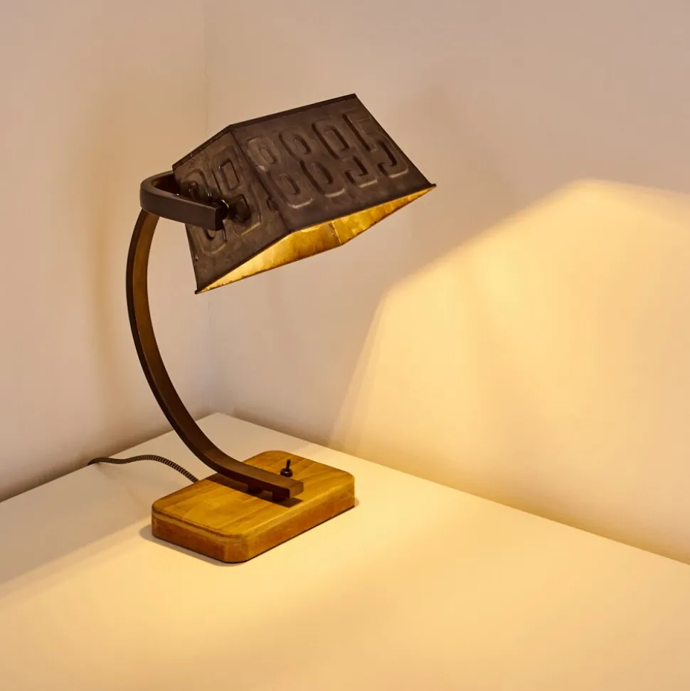 Lampe A Poser Anvik Brun, Gris, Rouille, 1 Lumiere