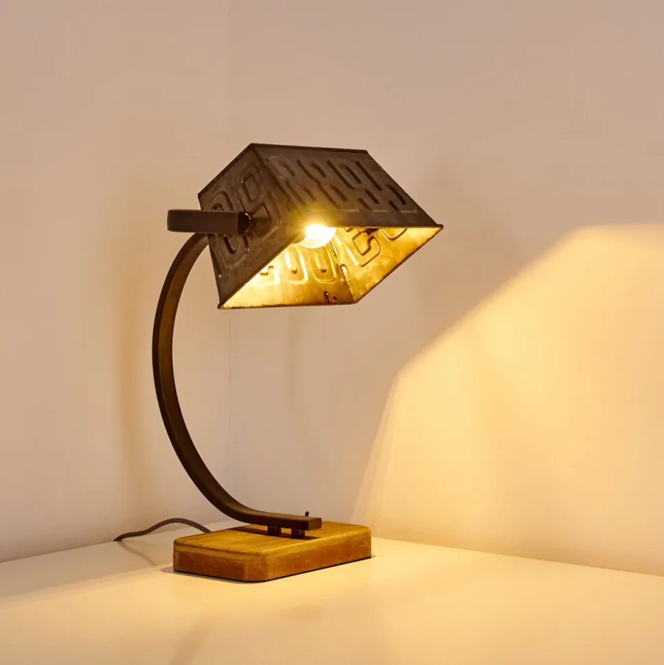 Lampe A Poser Anvik Brun, Gris, Rouille, 1 Lumiere