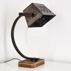 Lampe A Poser Anvik Brun, Gris, Rouille, 1 Lumiere