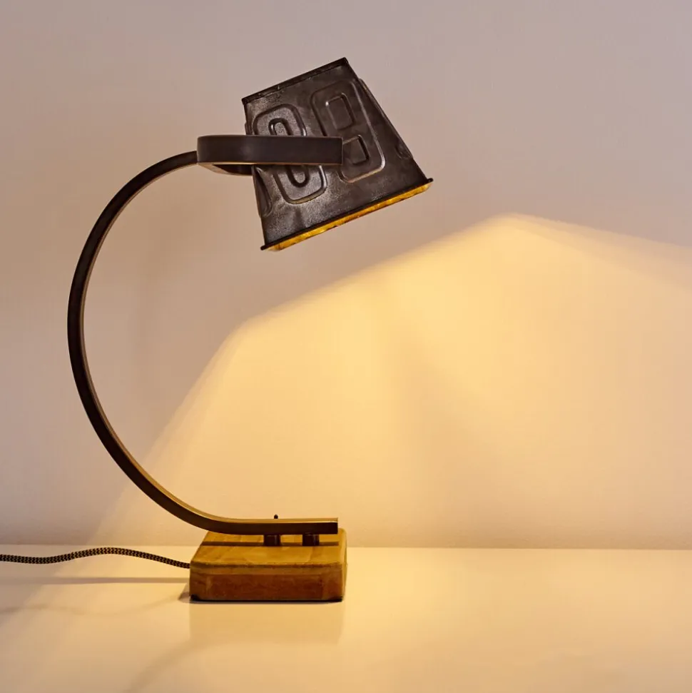 Lampe A Poser Anvik Brun, Gris, Rouille, 1 Lumiere