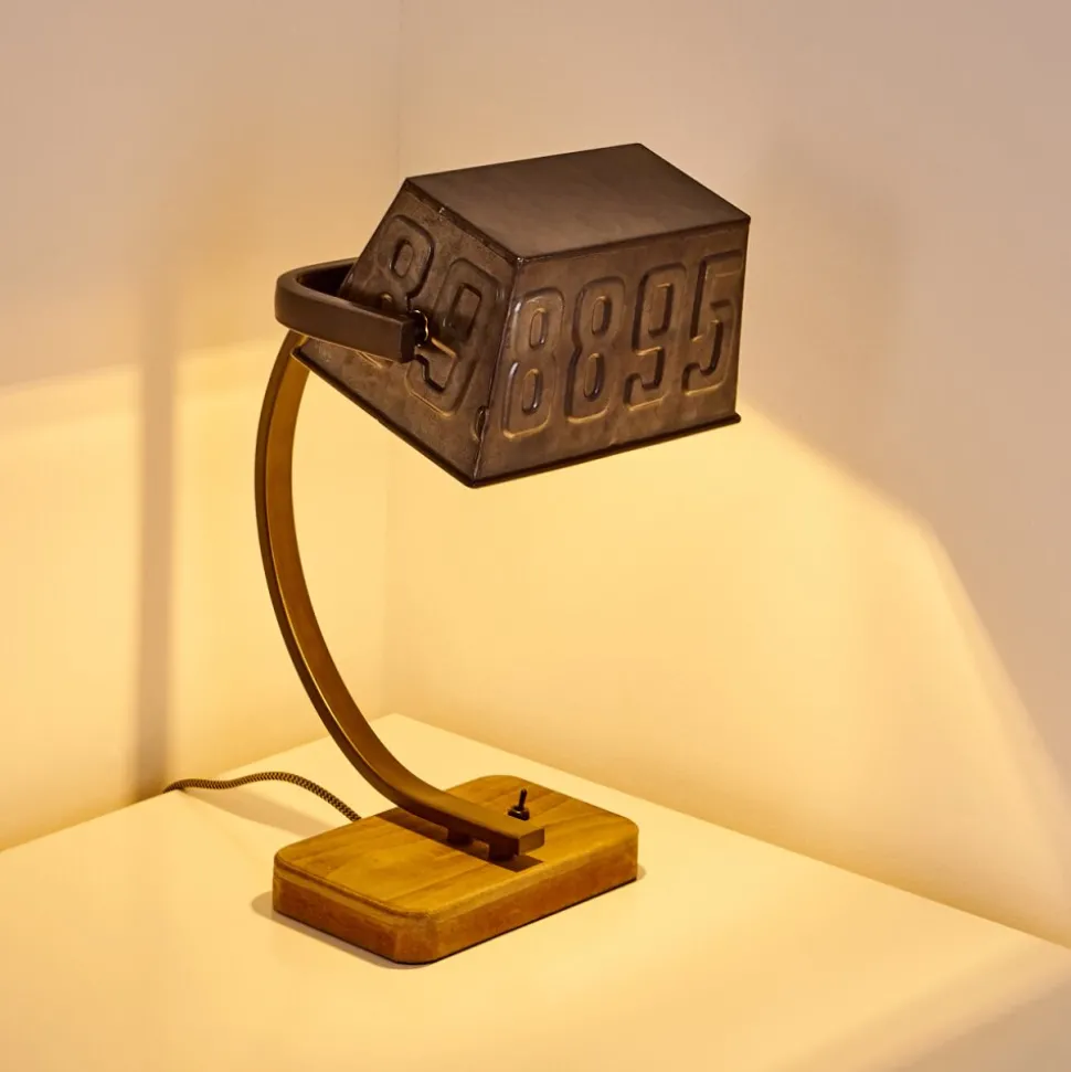 Lampe A Poser Anvik Brun, Gris, Rouille, 1 Lumiere