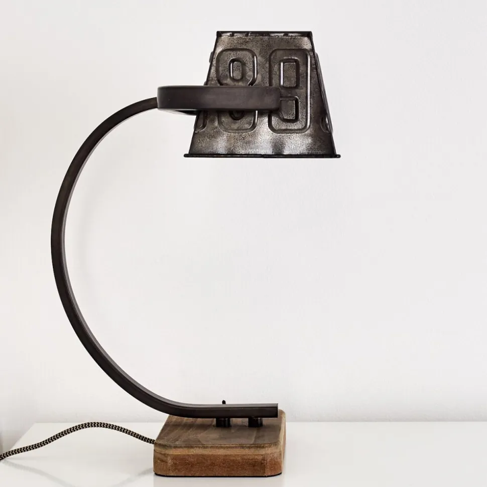 Lampe A Poser Anvik Brun, Gris, Rouille, 1 Lumiere