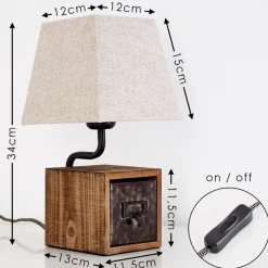 Lampe A Poser Banister Brun, Rouille, 1 Lumiere