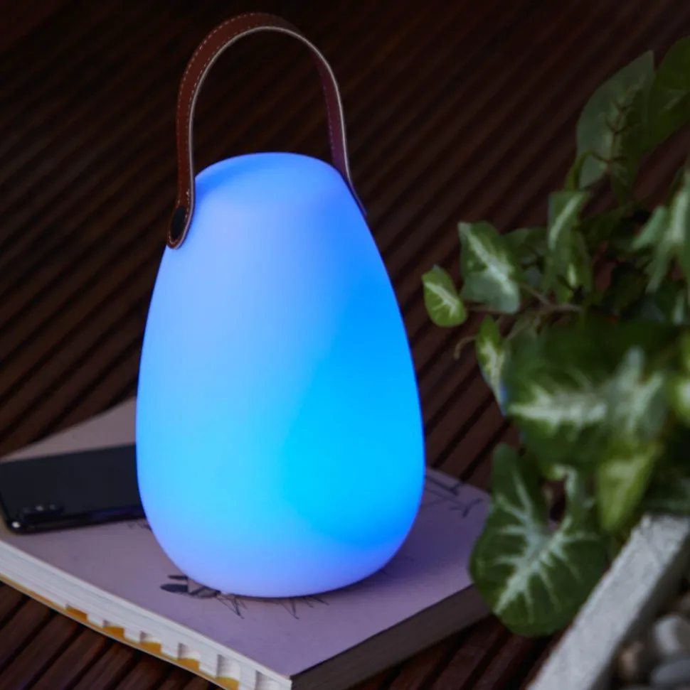 Lampe A Poser Brilliant Karie Led Brun, Blanc, 1 Lumiere, Telecommandes, Changeur De Couleurs