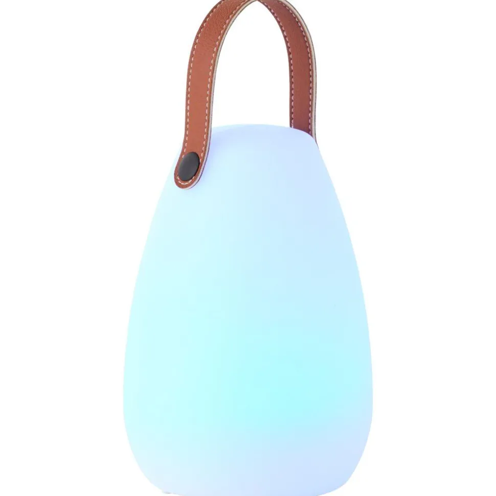 Lampe A Poser Brilliant Karie Led Brun, Blanc, 1 Lumiere, Telecommandes, Changeur De Couleurs