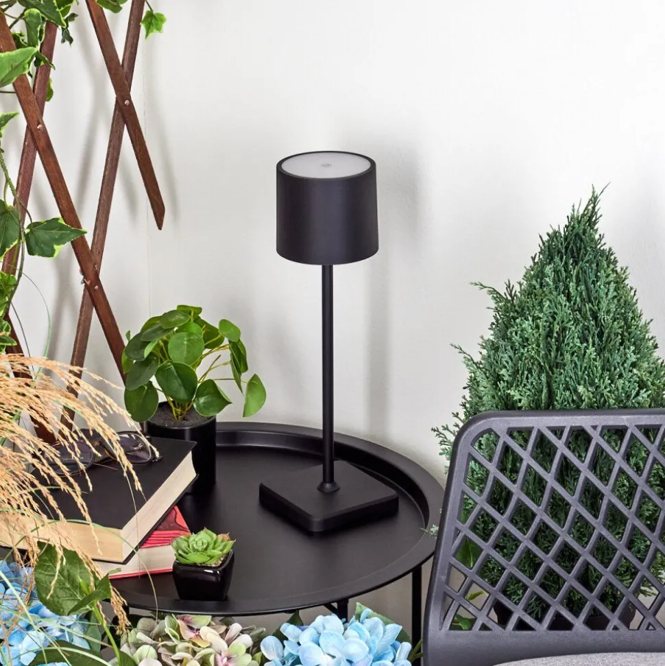 Lampe A Poser Cajas Led Noir, 1 Lumiere