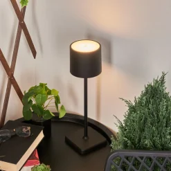 Lampe A Poser Cajas Led Noir, 1 Lumiere