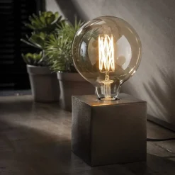Lampe A Poser Dedemsvaart Nickel Mat, Noir, 1 Lumiere